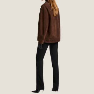 Blouson Daim Femme Marron