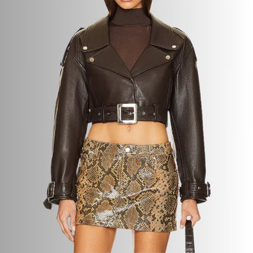 Veste Courte Femme Marron - Victoria