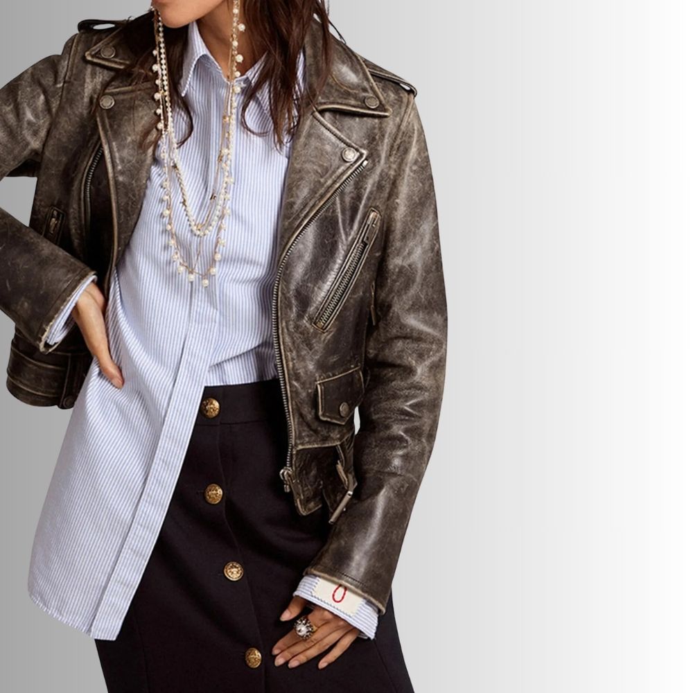 Blouson Cuir Femme - Cuir de taureau Golden Goose