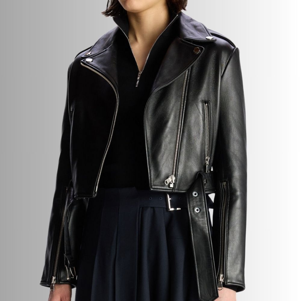 Blouson Cuir Noir Femme - Style court