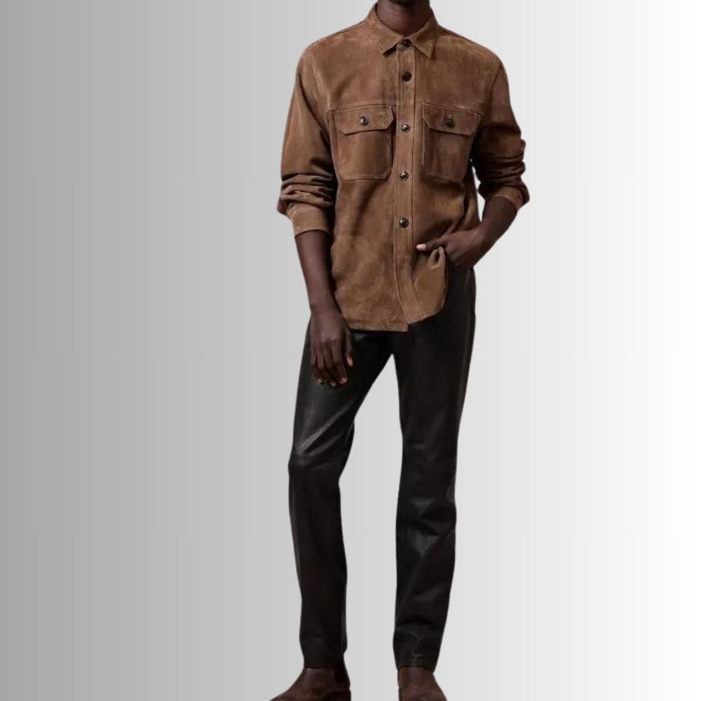 Pantalon Cuir Noir Homme - Classique