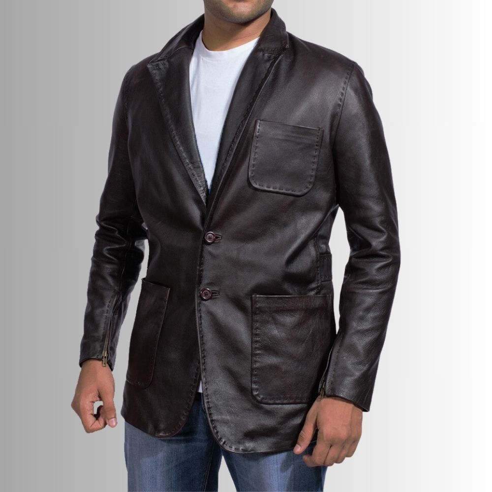 Veste Blazer Cuir Homme - La classe personnifiée