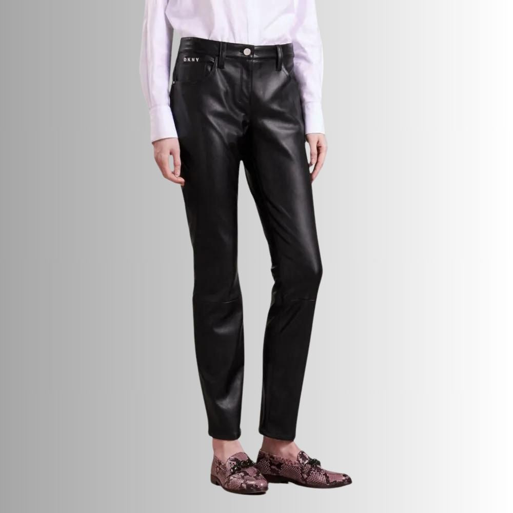 Pantalon Noir Cuir Femme - Classique