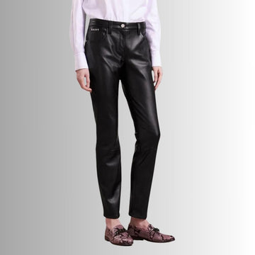 Pantalon Noir Cuir Femme - Classique