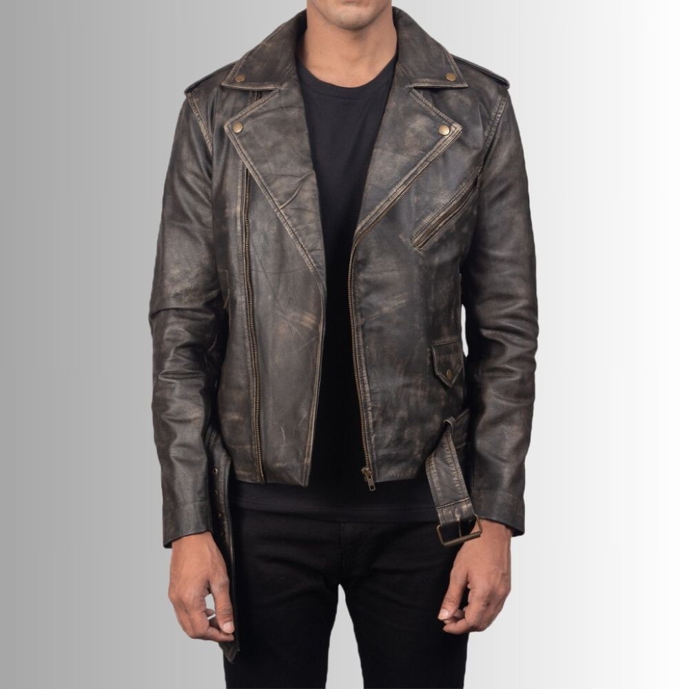 Blouson Cuir Vieilli Homme - Peau de chèvre