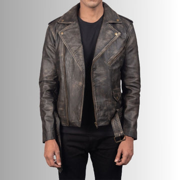 Blouson Cuir Vieilli Homme - Peau de chèvre