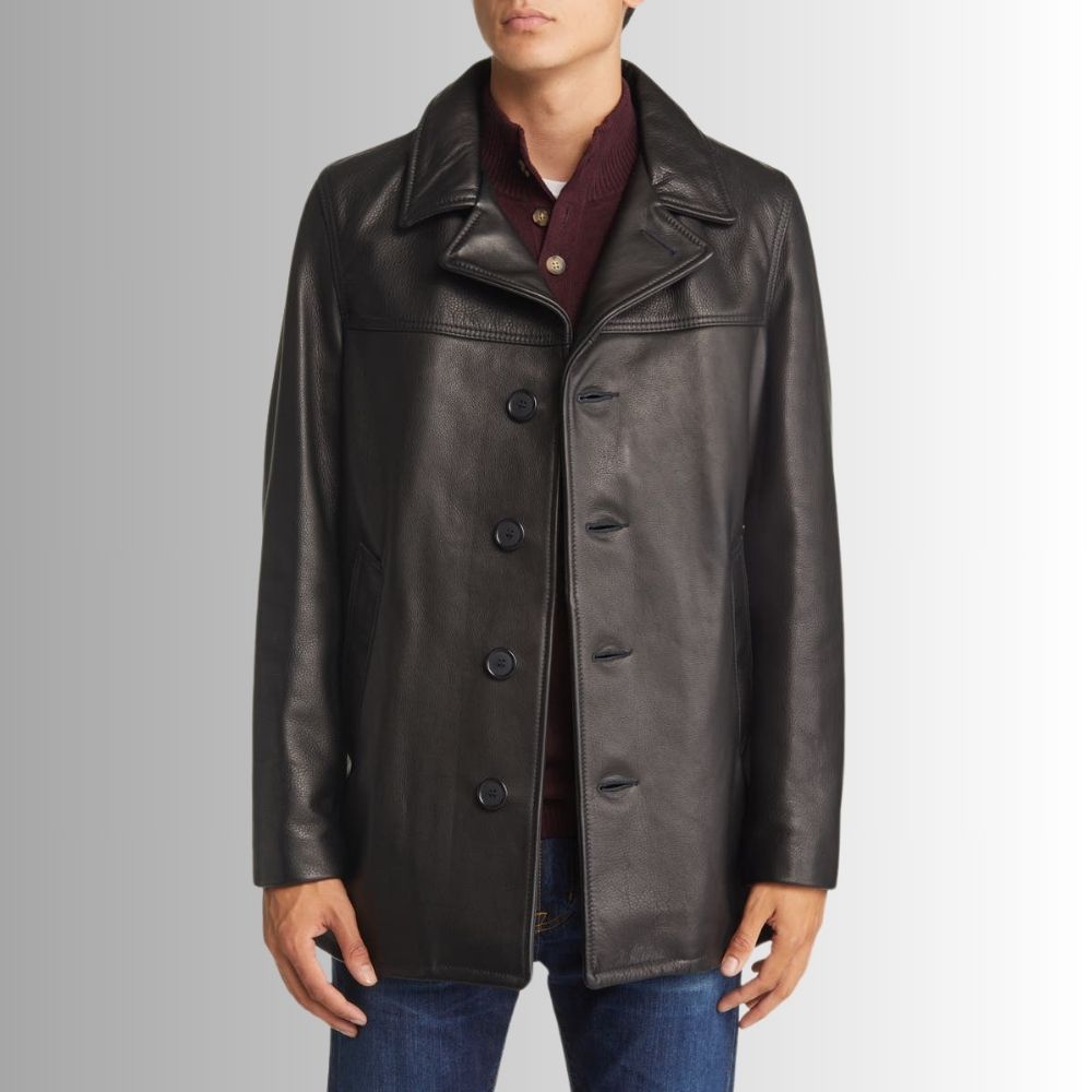 Manteau 3 4 Homme Cuir - Classique
