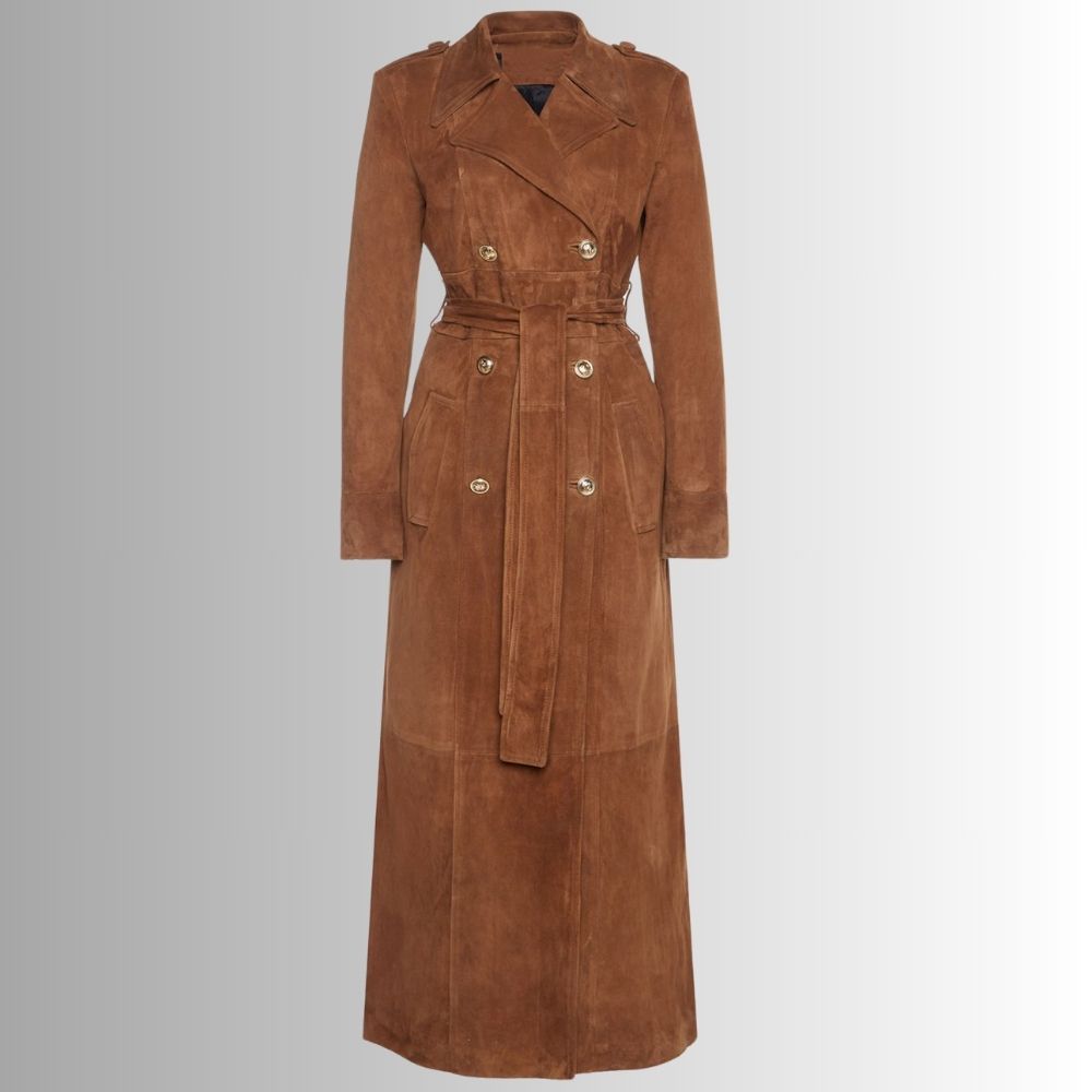 Manteau Long En Daim Marron Femme - Trench Luxe | VESTE FRANÇAISE