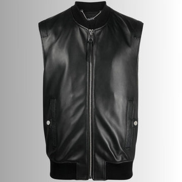 Gilet Sans Manches Noir - Brodé