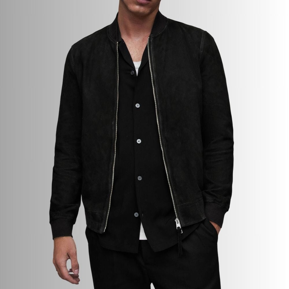 Veste Daim Noir Homme