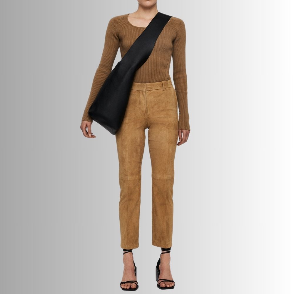 Pantalon Daim Femme - Coupe Régulière