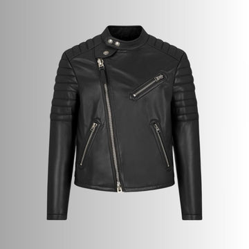 Perfecto Noir En Cuir Pour Homme - Iconique