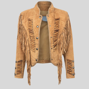 Dust Trail – Veste Femme Western en Daim de Buffle