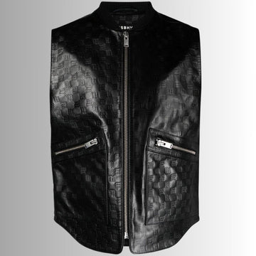 Gilet Sans Manche Noir - En relief