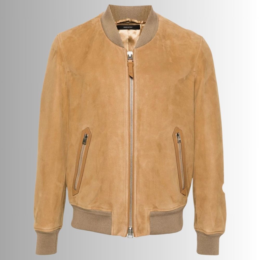 Veste En Daim Camel Homme - Classique