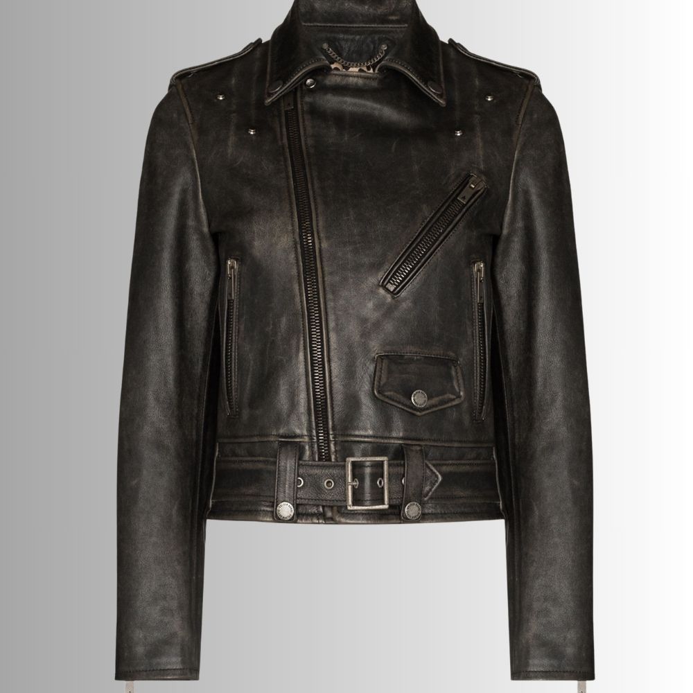 Blouson En Cuir Femme - Effet Vieilli