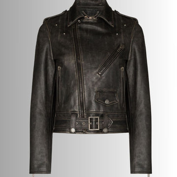 Blouson En Cuir Femme - Effet Vieilli