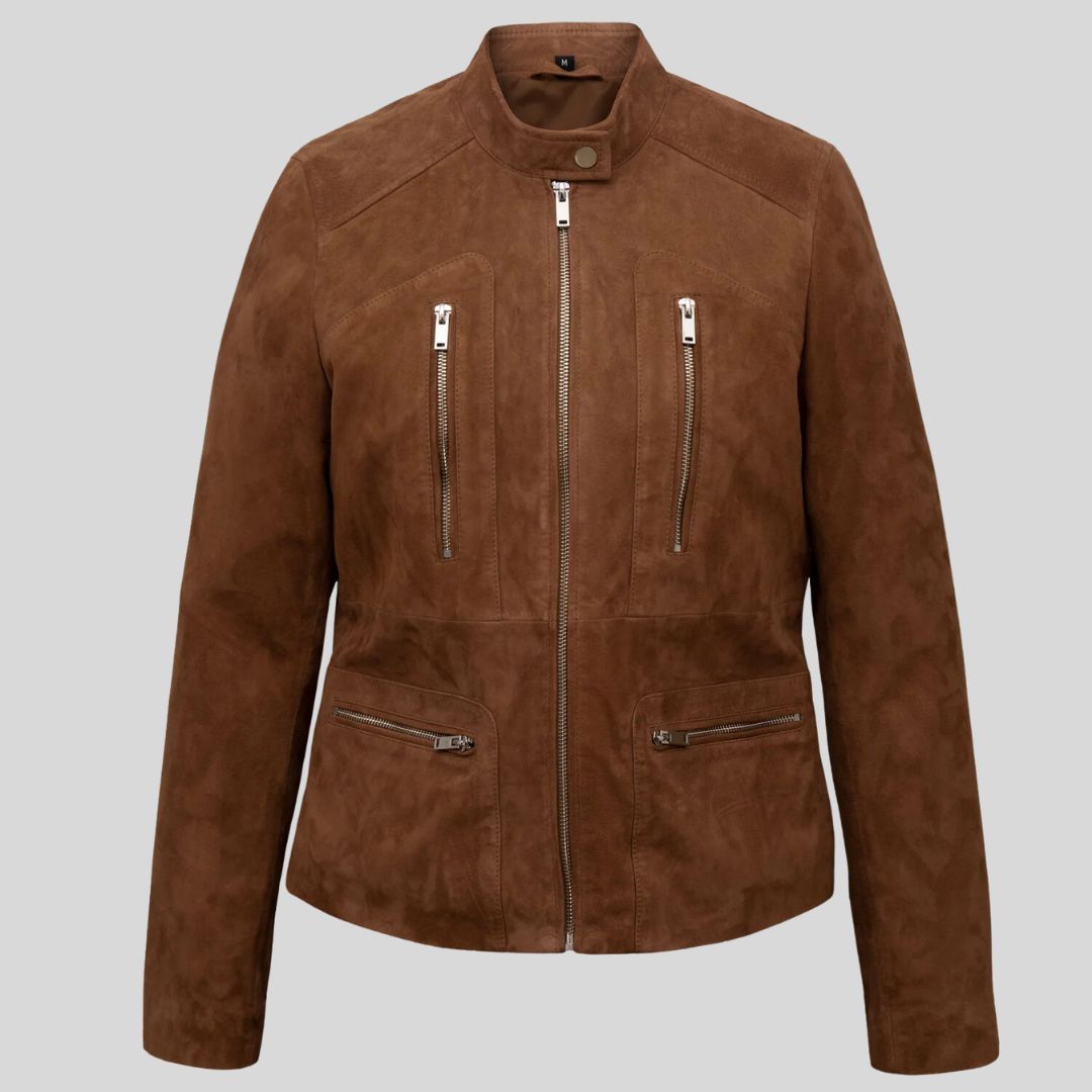 Veste Marron Daim Femmes