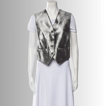 Gilet Argente Femme