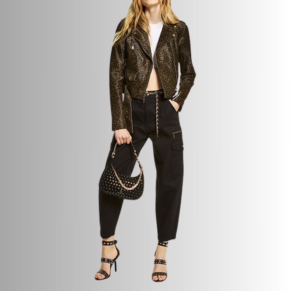 Veste Imprimé Léopard Femme - Style Moto