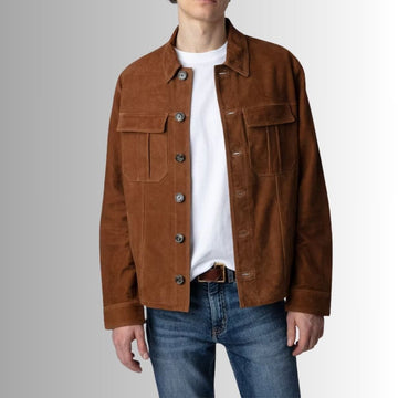 Veste Daim Homme Marron - Kuba