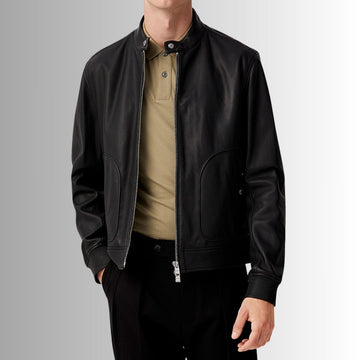 Veste Cuir Noir Homme – Style Minimaliste et Urbain