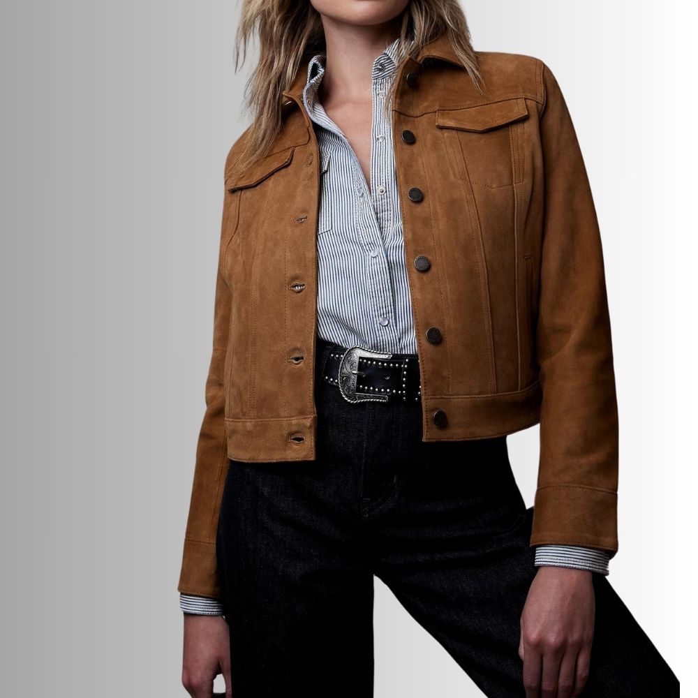Veste Daim Marron - Style Camionneur