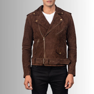 Perfecto Daim Marron Homme - Peau de chèvre