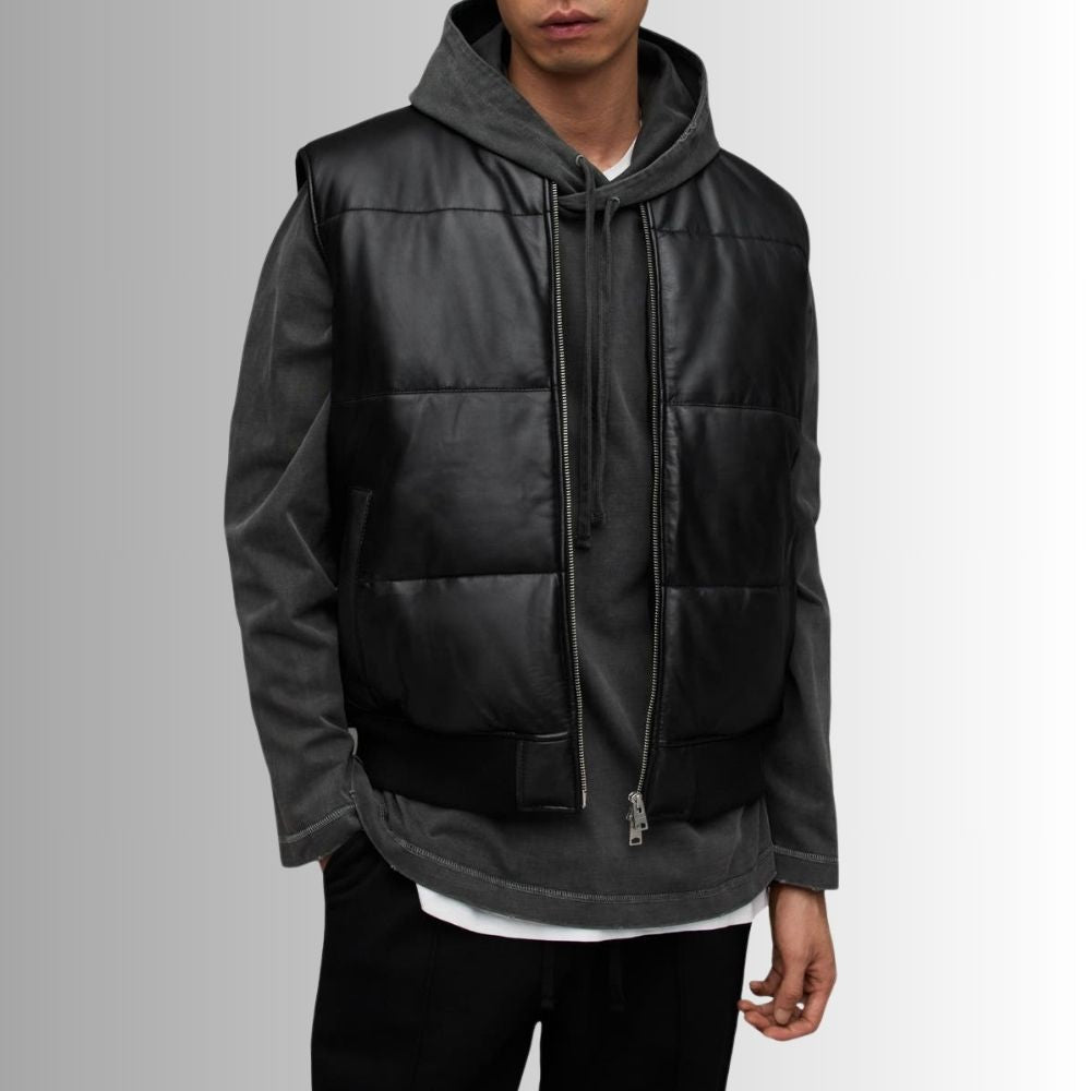 Gilet Noir Homme - Style Bouffant