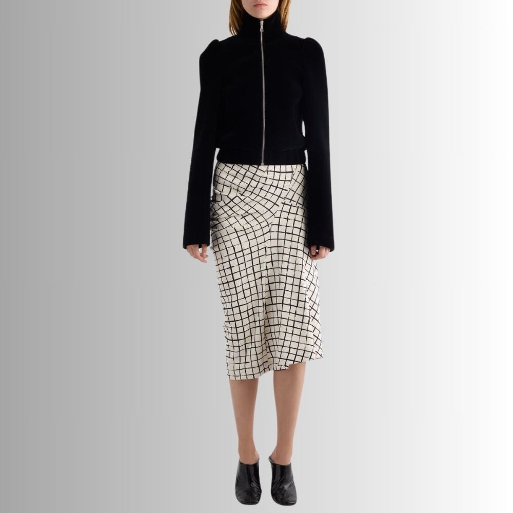 Veste Femme en Velours Noir - Design Élégant avec Fermeture Éclair