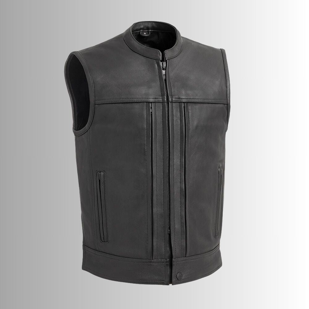 Gilet Cuir Sans Manche Homme - Carnage