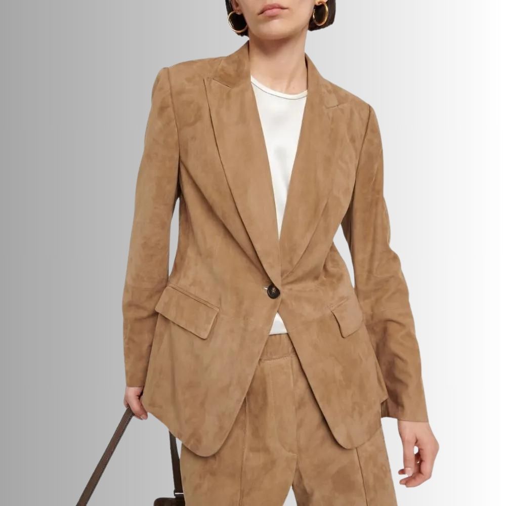 Blazer Daim Femme - Camel