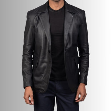 Blazer En Cuir Homme Noir - Classe et élégance combinées