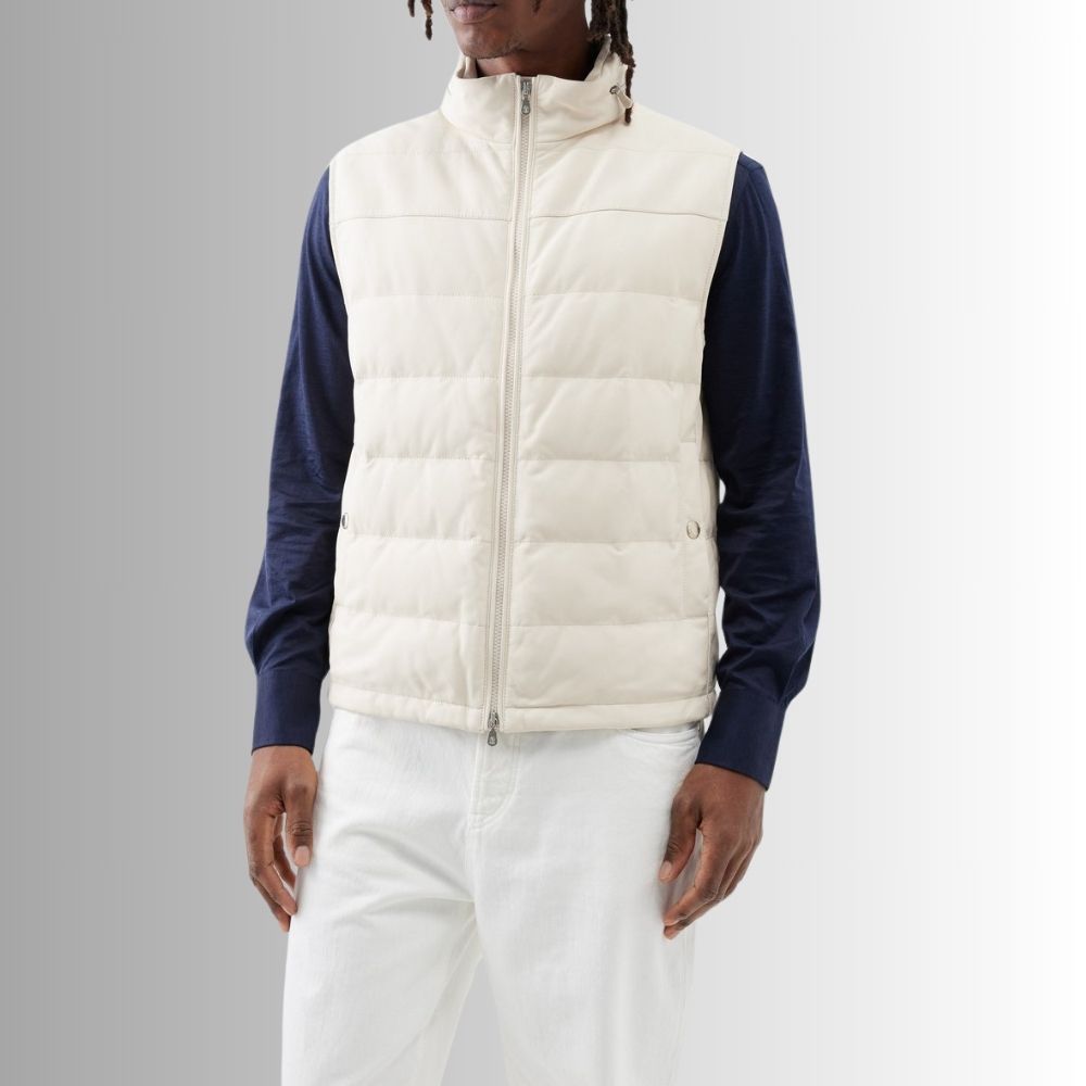 Gilet Blanc Homme - Rembourrée