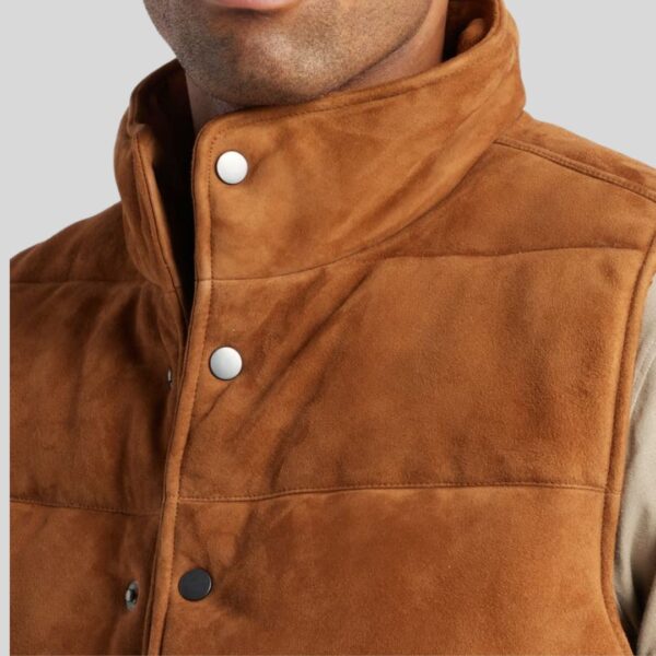 Canyon Loft – Gilet Matelassé Homme en Daim Véritable