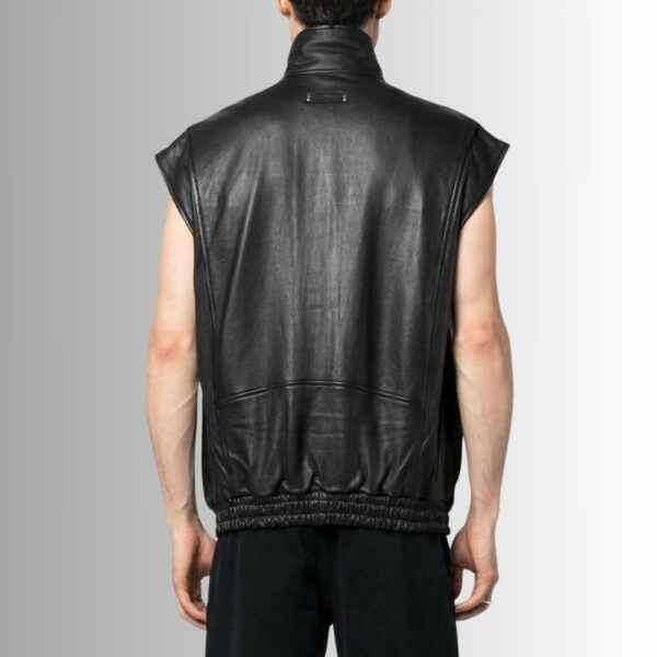 Gilet Homme Sans Manche Noir - Panneaux