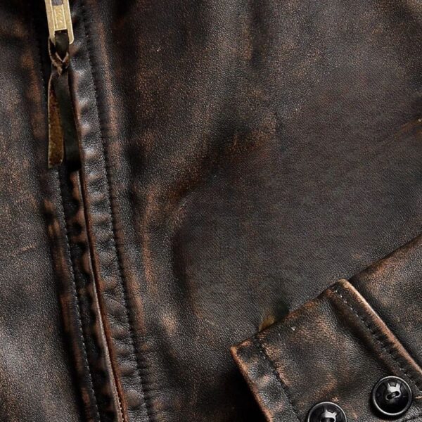 Rust Forge – Veste Cuir Vieilli Homme – Blouson Vintage Pleine Fleur