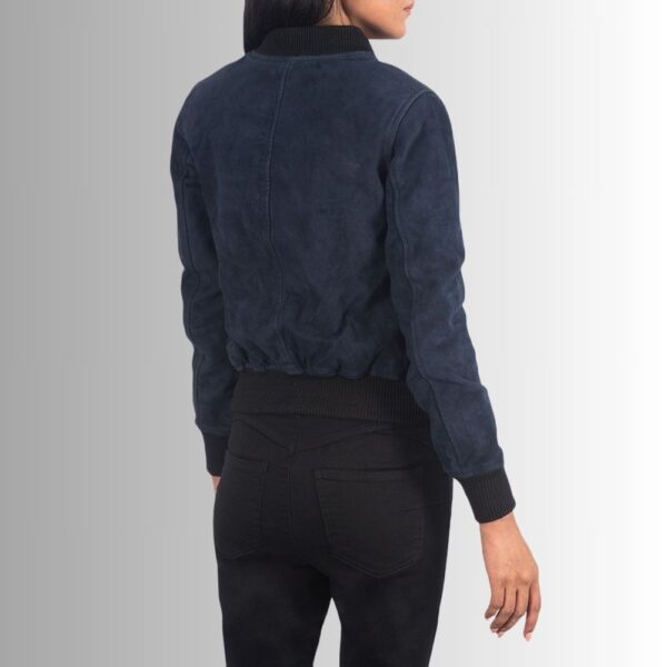 Veste Daim Bleu Femme - Classique