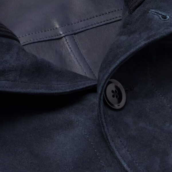 Veste Daim Bleu Homme - Style De Luxe