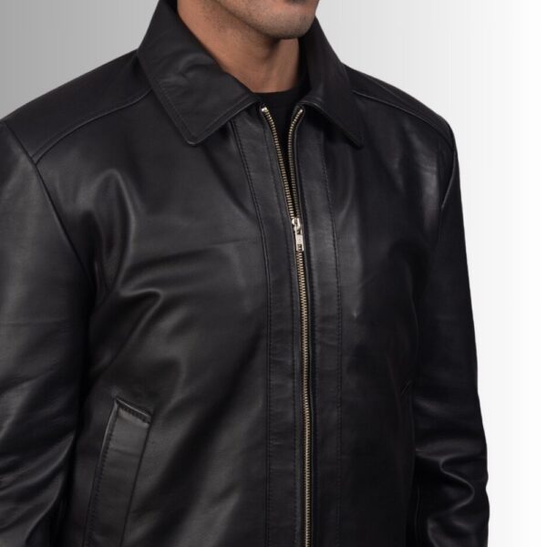 Noir Atlas – Veste Cuir Noir Homme – Blouson Classique Zippé