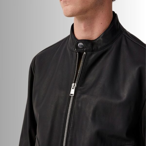 Veste Cuir Noir Homme – Style Minimaliste et Urbain