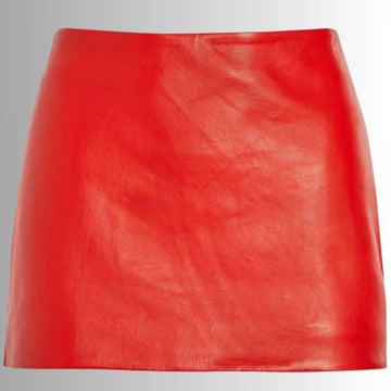 Jupe Cuir Rouge Pour Femme - Style Mini