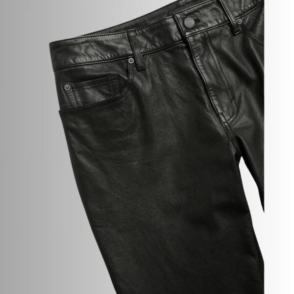 Pantalon Cuir Noir Homme - Classique