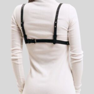 Éclipse™ Harnais Bustier en Cuir pour Femme – Silhouette Minimaliste Chic