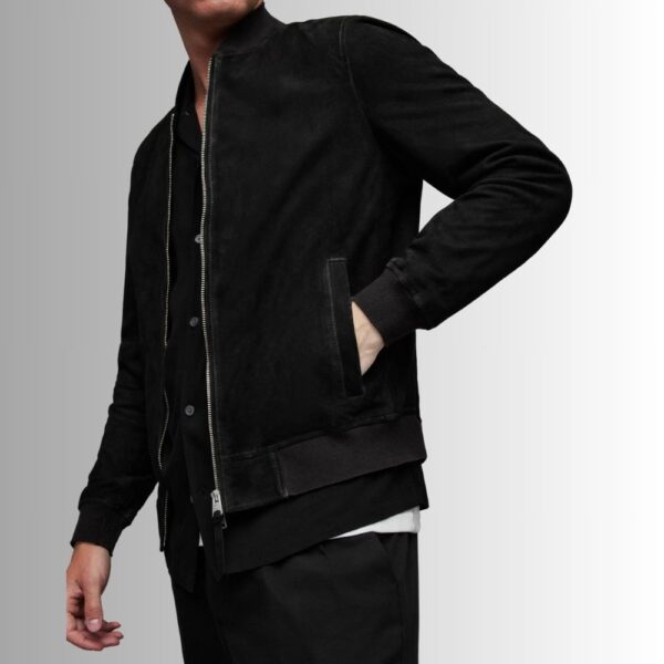 Veste Daim Noir Homme