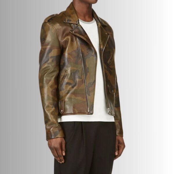 Camouflage Luxe – Veste cuir militaire homme – Édition limitée