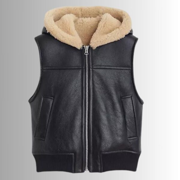 Gilet Sans Manche Fourrure Femme - Noir