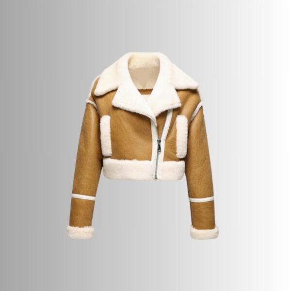 Bombardier Femme Camel - Style Asymétrique