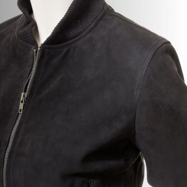 Veste en daim femme noire - A2