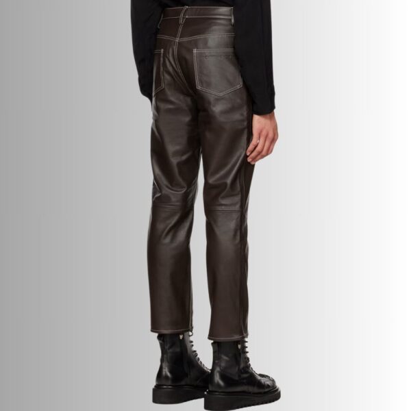 Pantalon Homme Cuir Marron - Ruben